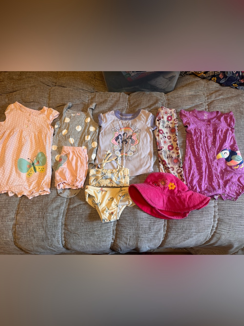 18 month Girls Mixed Outfit Lot - baby gap, carters, Jessica Simpson swim, etc